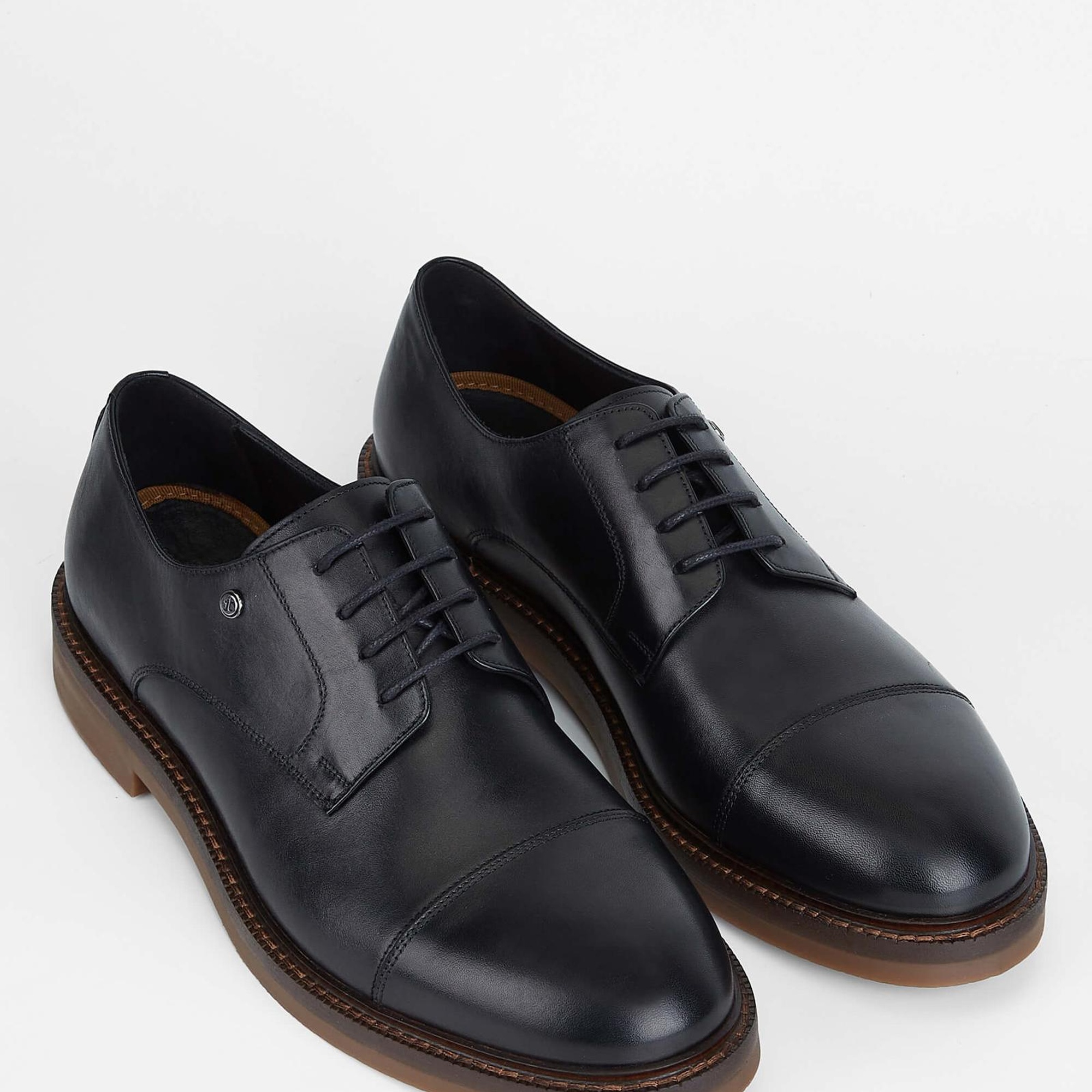 Tamer Tanca Erkek Hakiki Deri Siyah Deri Casual Ayakkabı