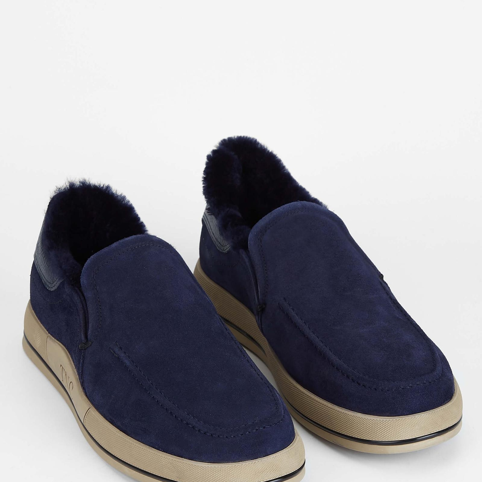 Tamer Tanca Erkek Hakiki Deri Lacivert Süet Casual Ayakkabı