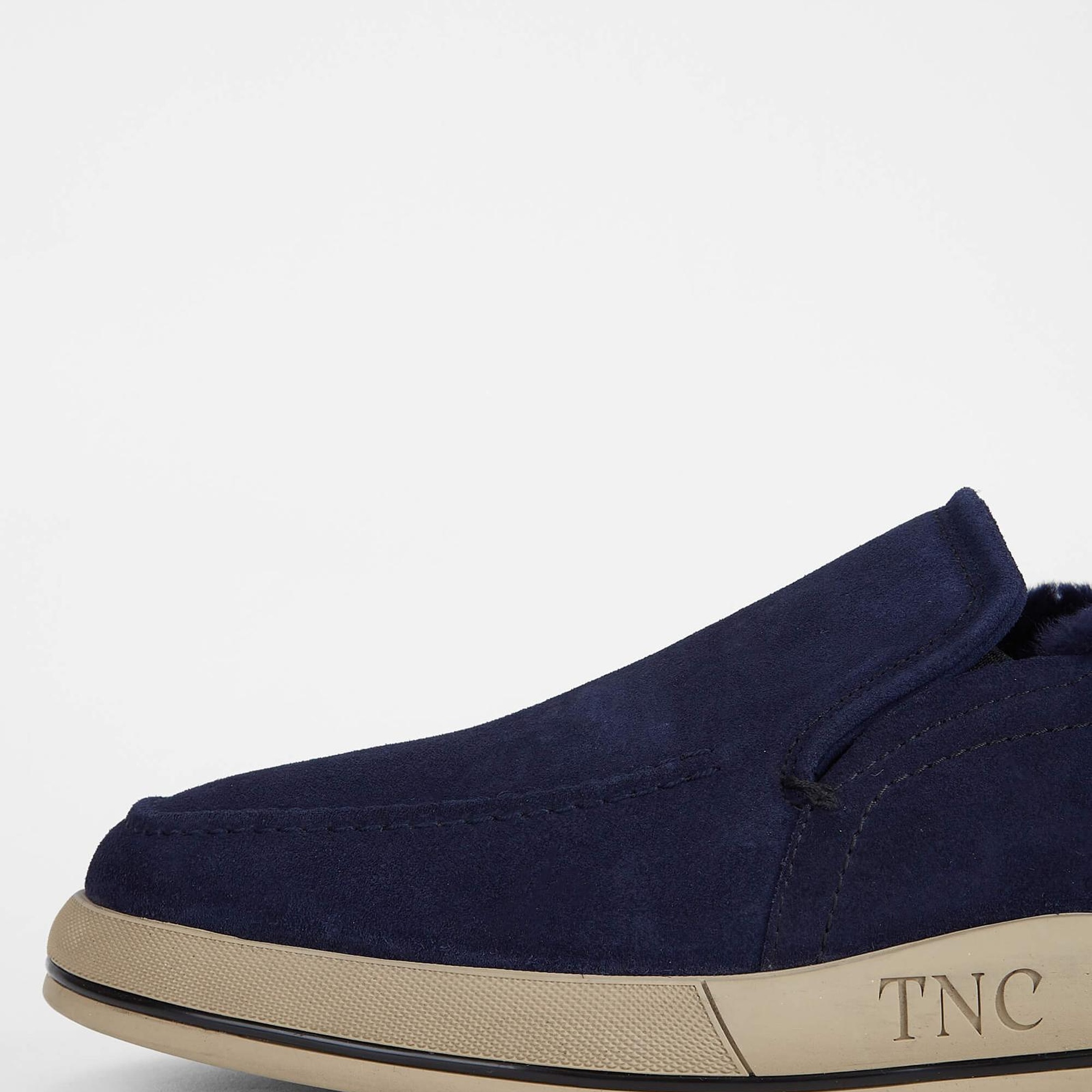 Tamer Tanca Erkek Hakiki Deri Lacivert Süet Casual Ayakkabı