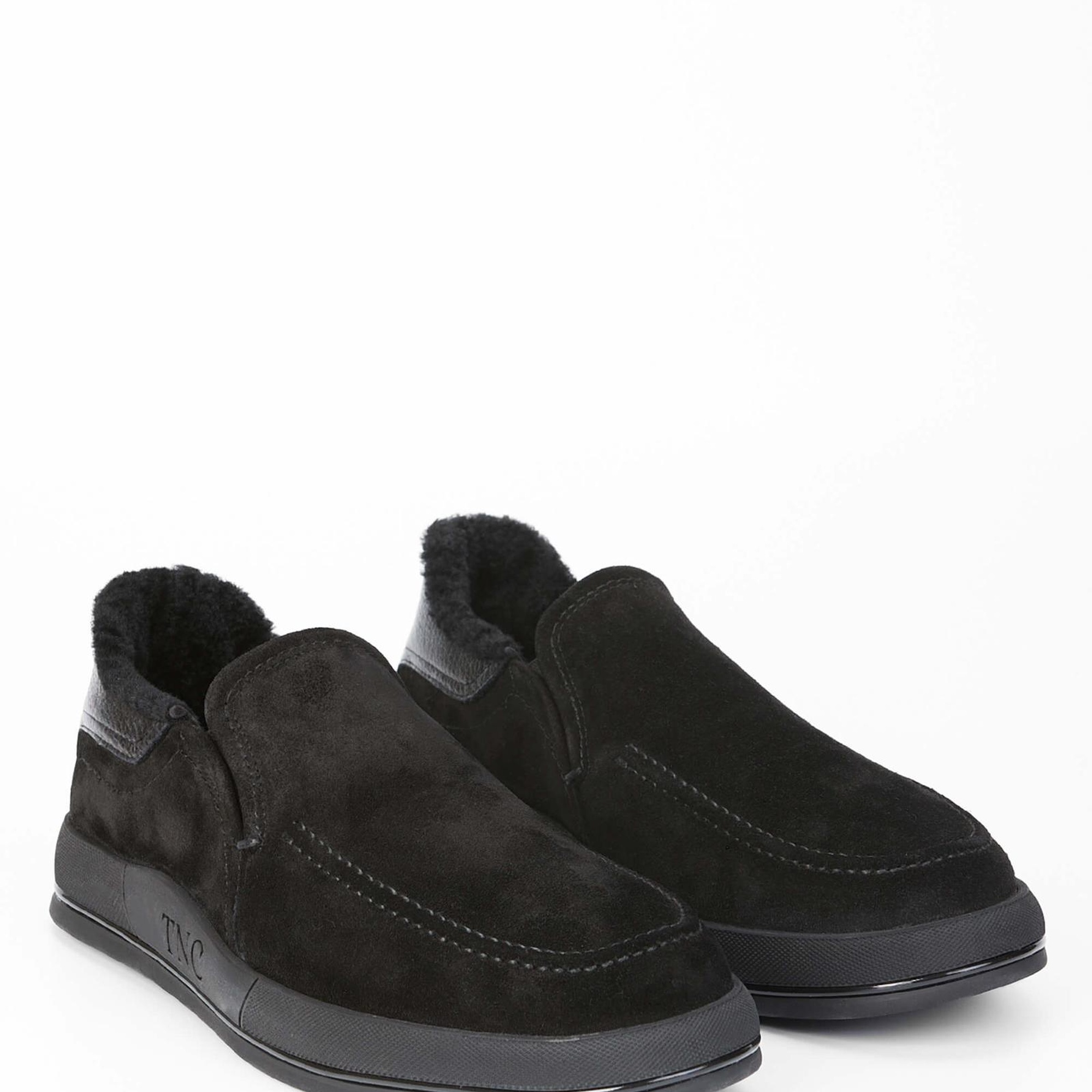 Tamer Tanca Erkek Hakiki Deri Siyah Süet Casual Ayakkabı