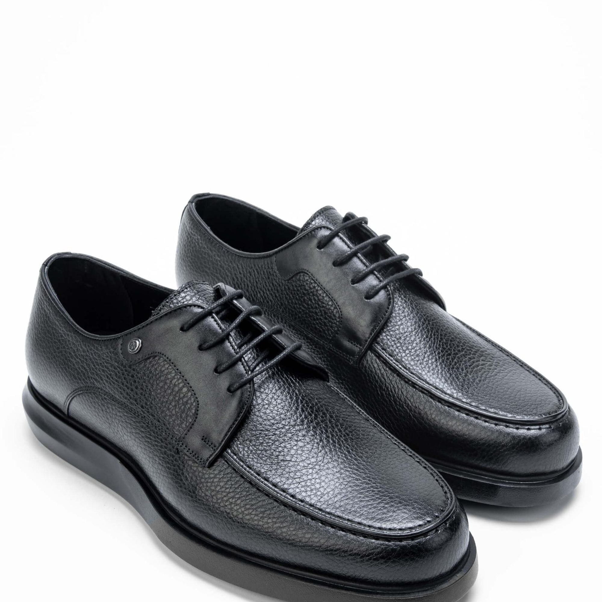 Tamer Tanca Erkek Hakiki Deri Siyah Casual Ayakkabı