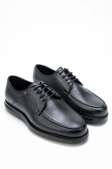  Tamer Tanca Erkek Hakiki Deri Siyah Casual Ayakkabı