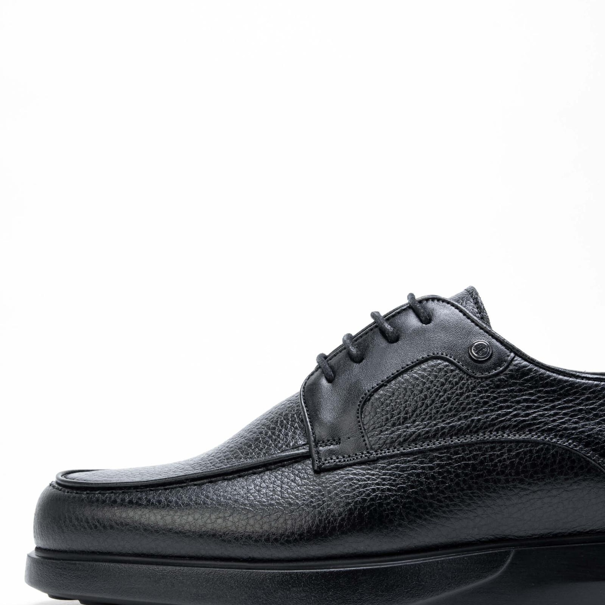 Tamer Tanca Erkek Hakiki Deri Siyah Casual Ayakkabı