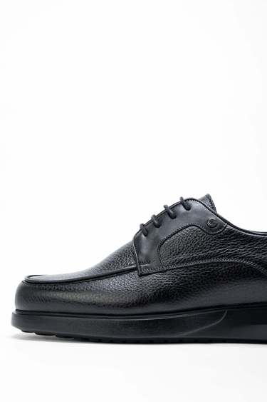  Tamer Tanca Erkek Hakiki Deri Siyah Casual Ayakkabı