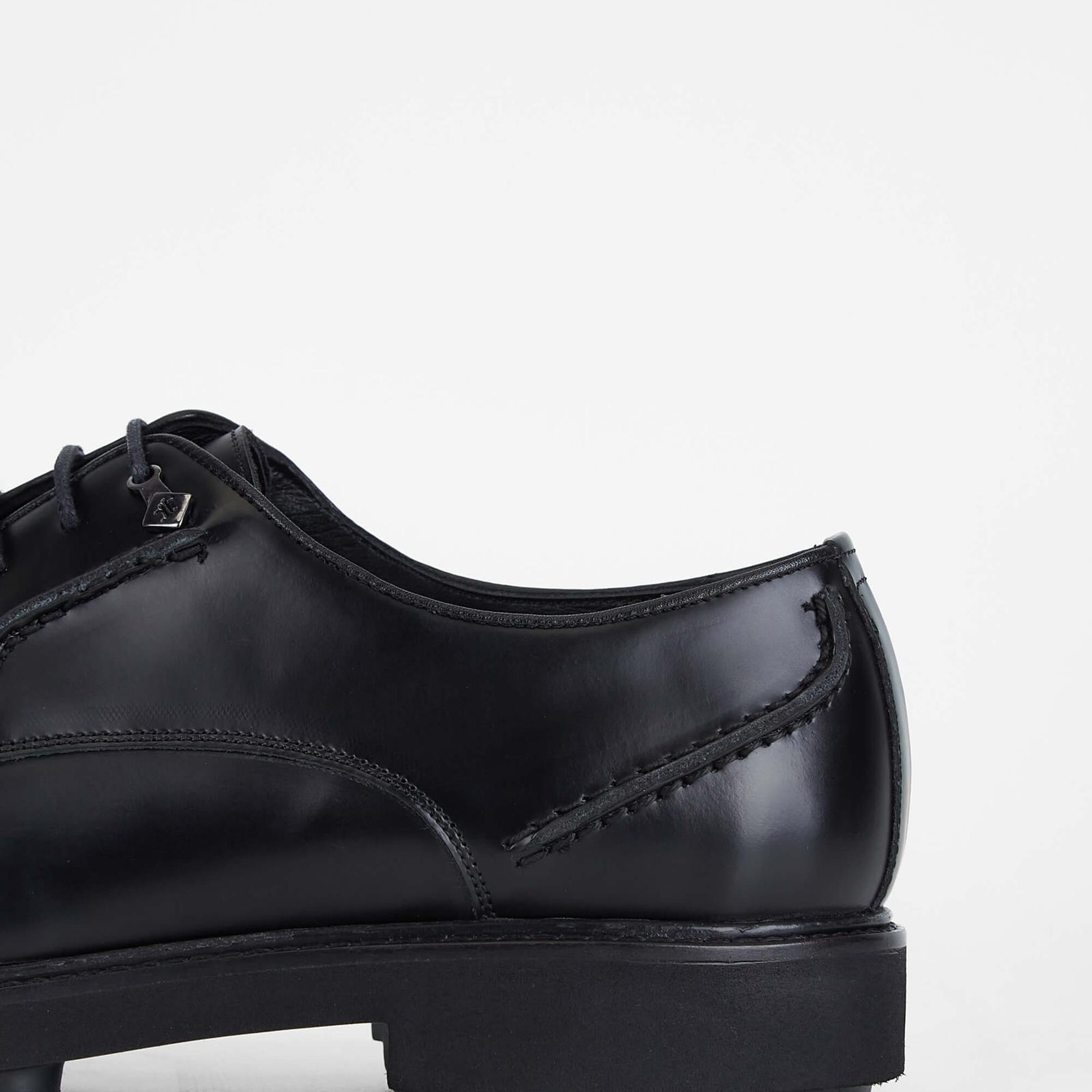 Tamer Tanca Erkek Hakiki Deri Siyah Açma Casual Ayakkabı