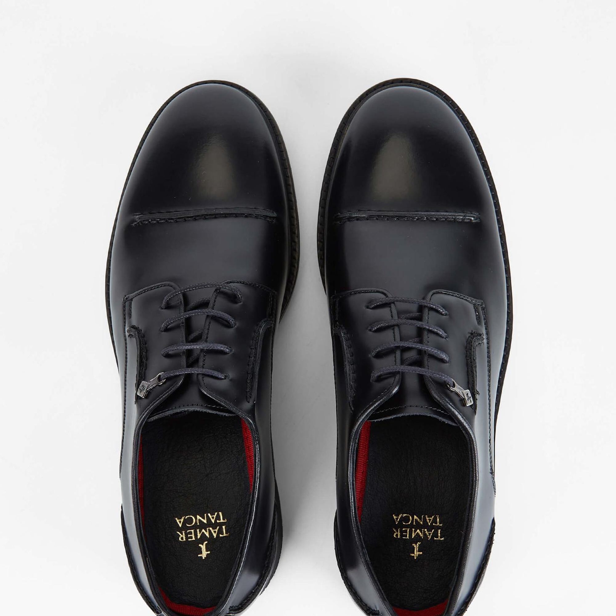 Tamer Tanca Erkek Hakiki Deri Siyah Açma Casual Ayakkabı