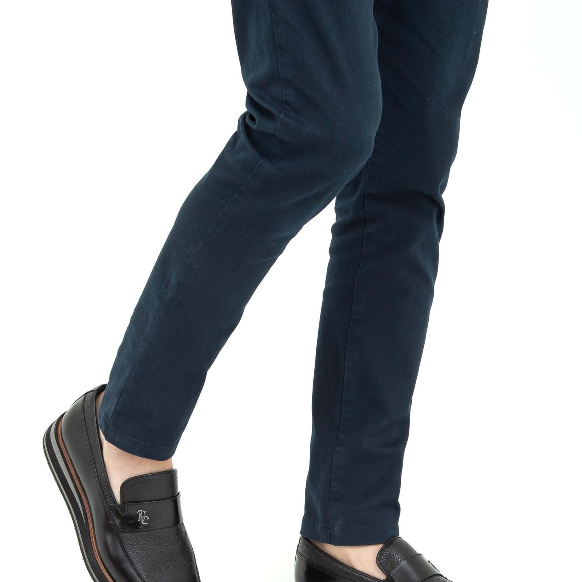 Tamer Tanca Erkek Hakiki Deri Siyah Açma Casual Ayakkabı