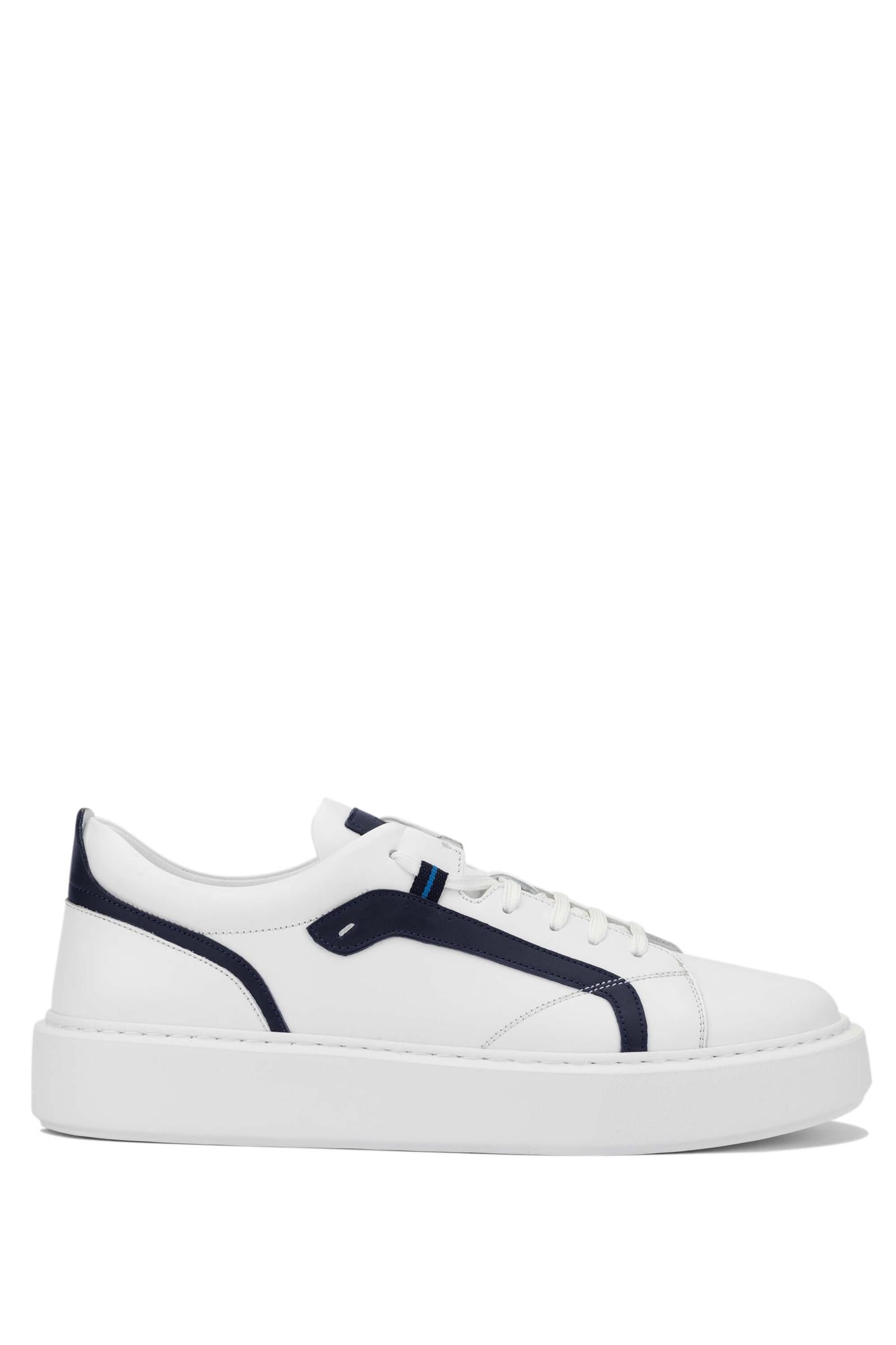  Tamer Tanca Erkek Hakiki Deri Beyaz Sneakers & Spor Ayakkabı