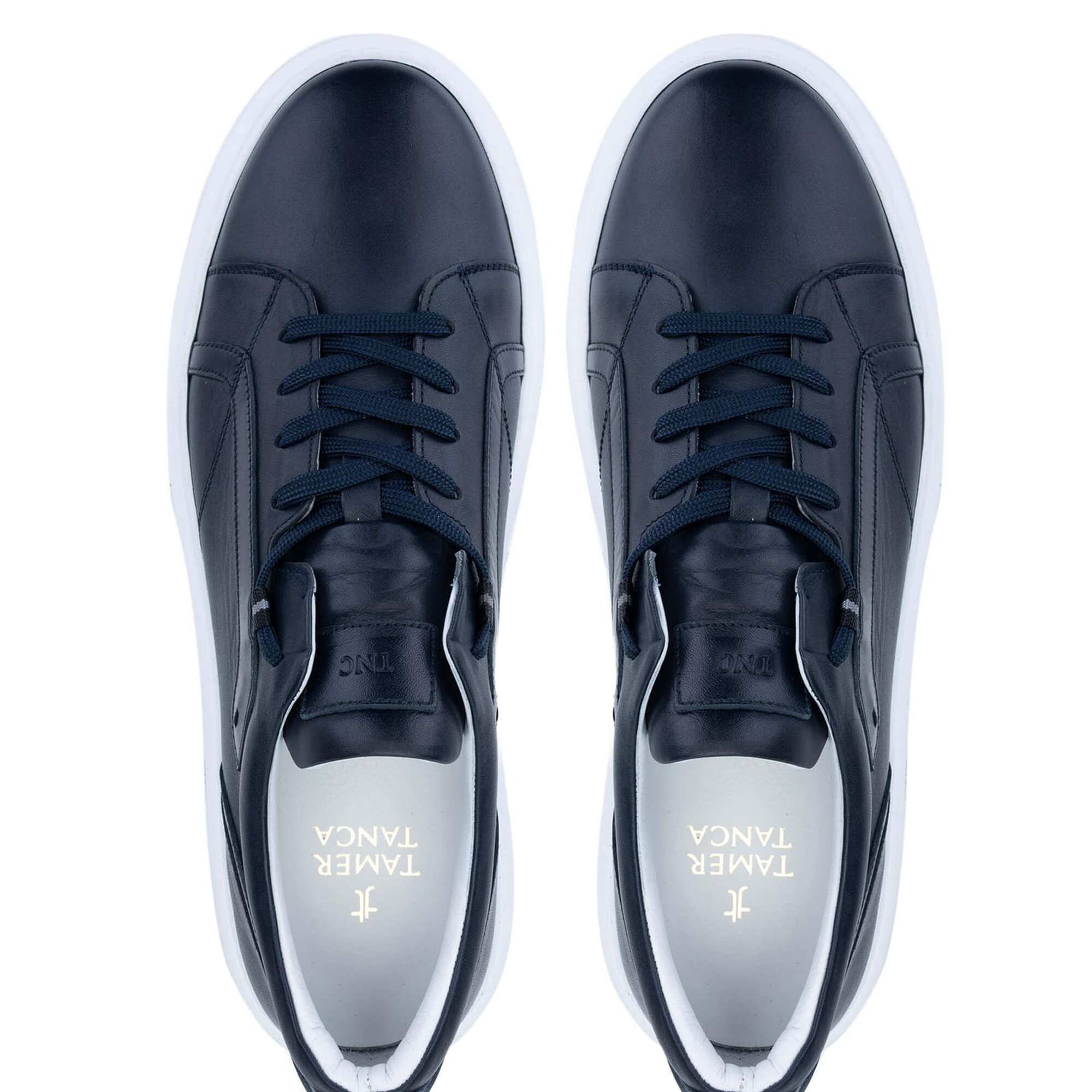 Tamer Tanca Erkek Hakiki Deri Lacivert Sneakers & Spor Ayakkabı