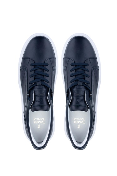  Tamer Tanca Erkek Hakiki Deri Lacivert Sneakers & Spor Ayakkabı