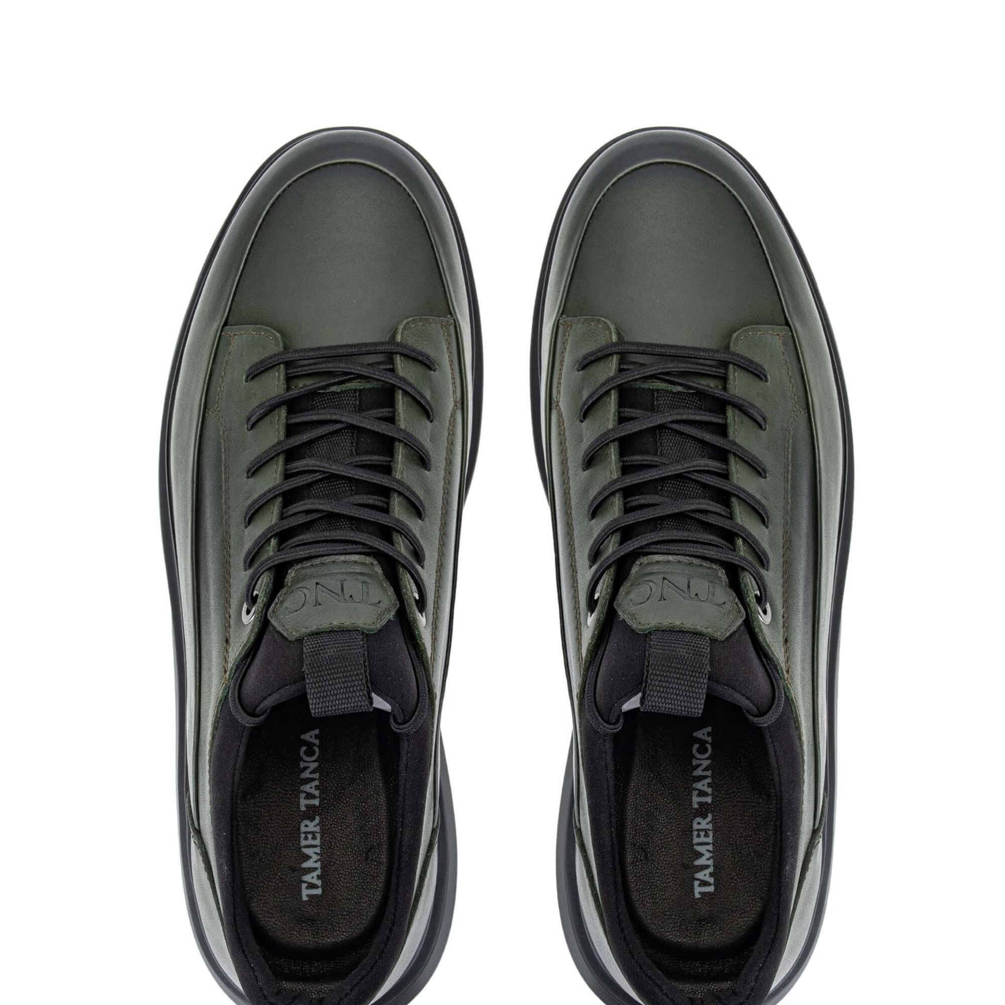 Tamer Tanca Erkek Hakiki Deri Haki Analin Sneakers & Spor Ayakkabı