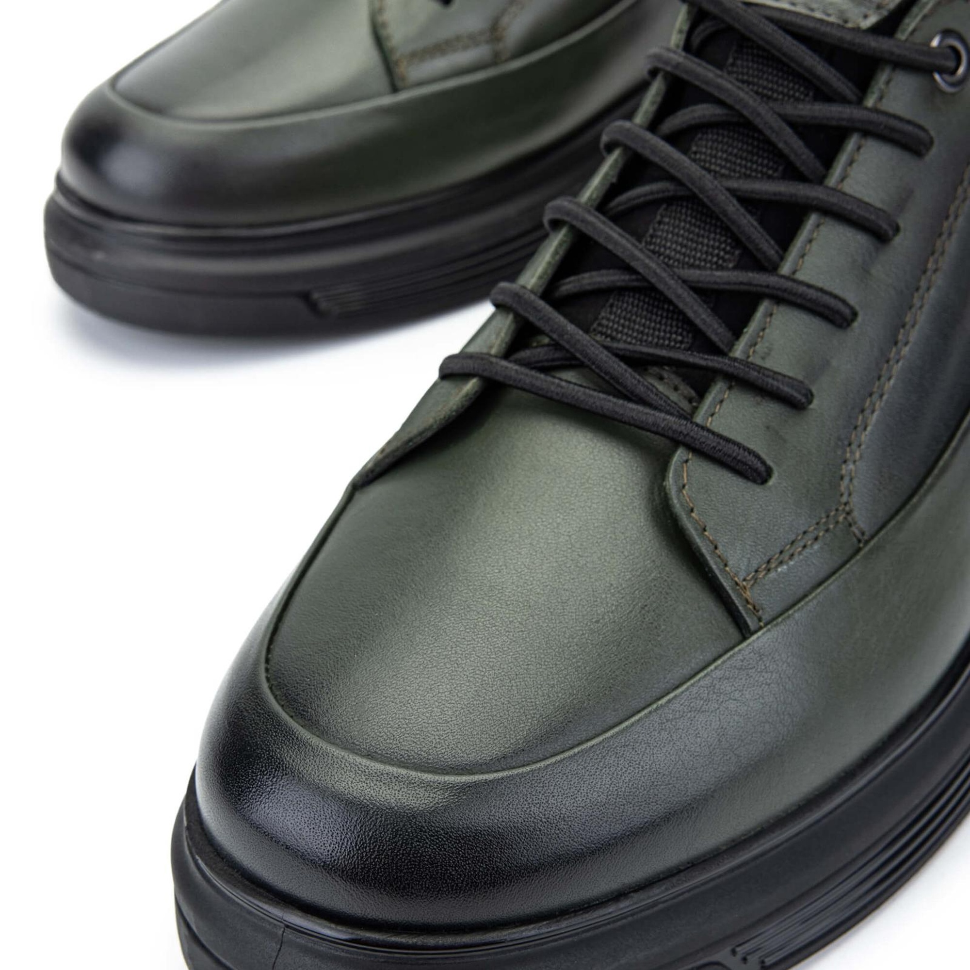 Tamer Tanca Erkek Hakiki Deri Haki Analin Sneakers & Spor Ayakkabı