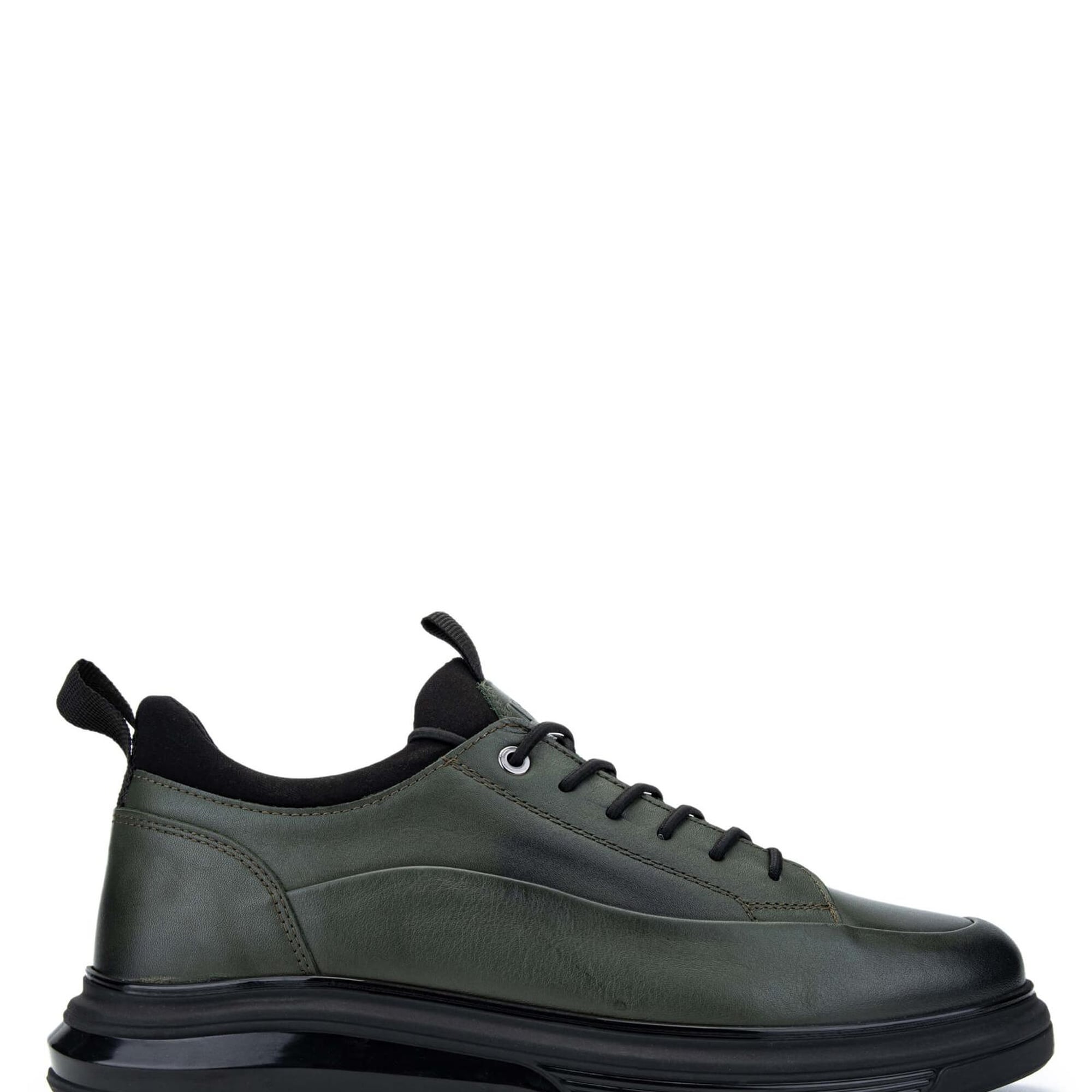 Tamer Tanca Erkek Hakiki Deri Haki Analin Sneakers & Spor Ayakkabı