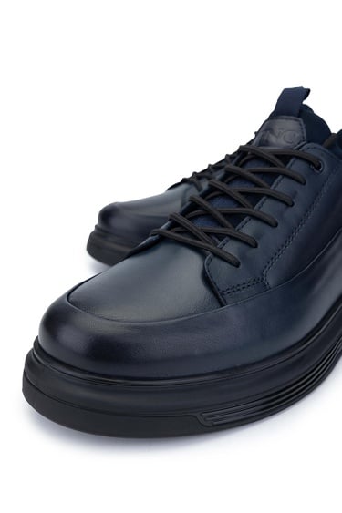  Tamer Tanca Erkek Hakiki Deri Lacivert Sneakers & Spor Ayakkabı