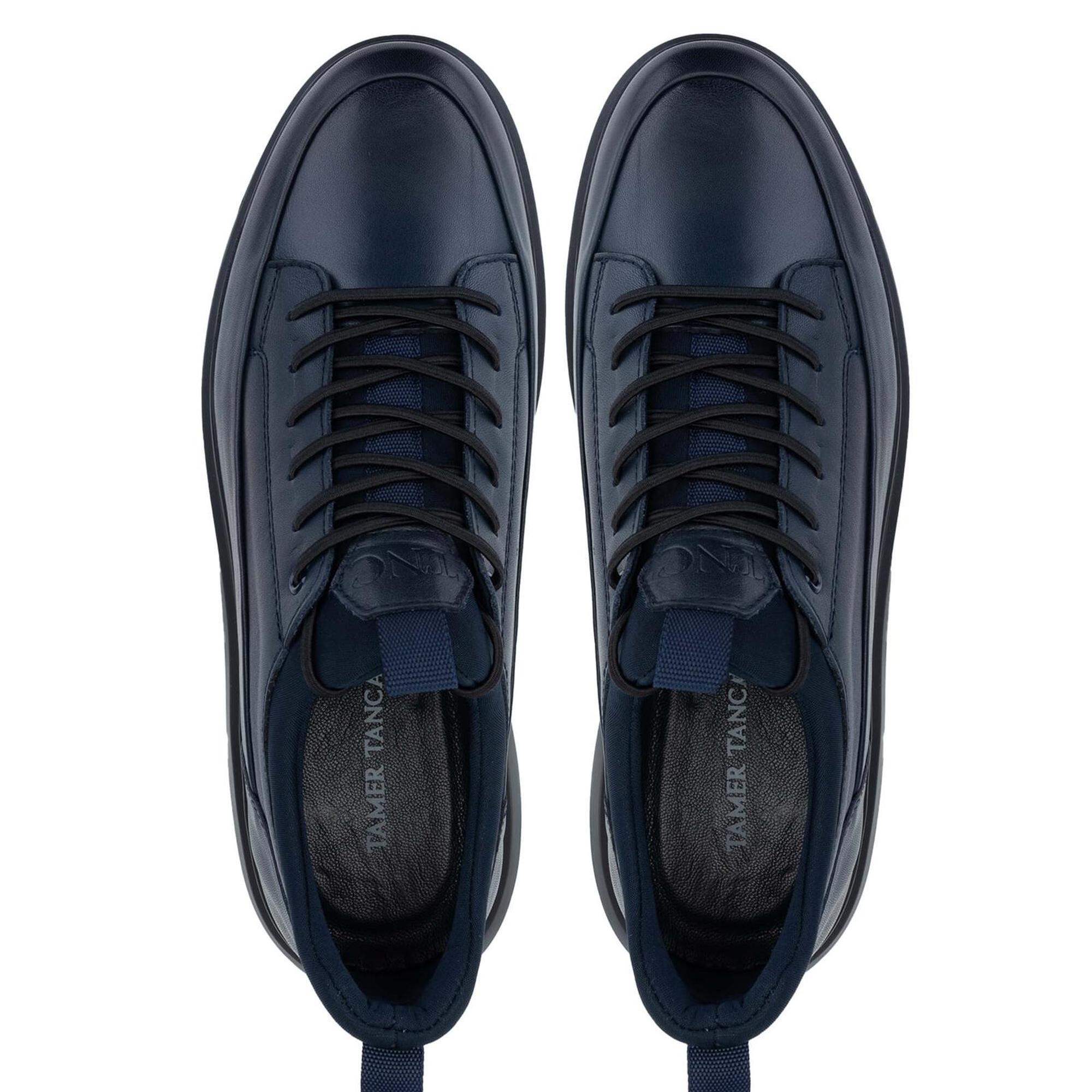Tamer Tanca Erkek Hakiki Deri Lacivert Sneakers & Spor Ayakkabı