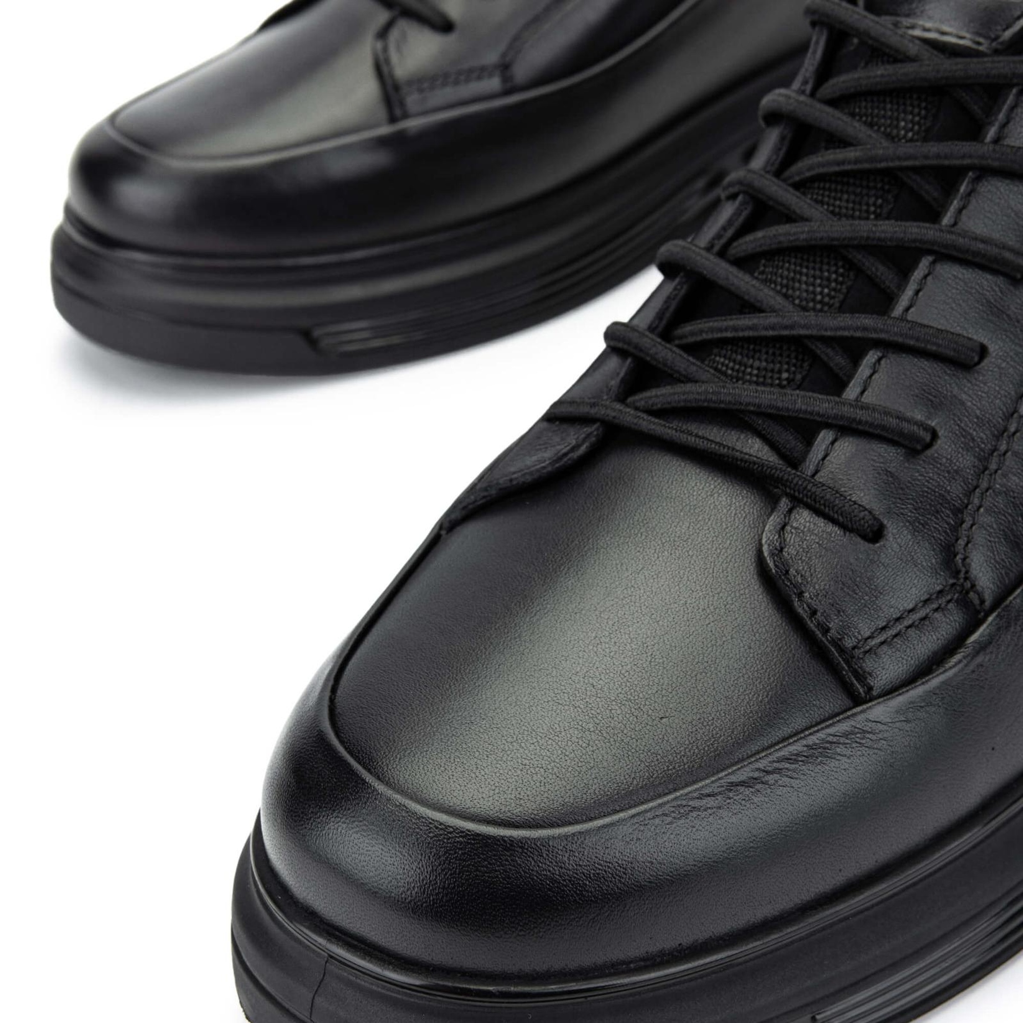 Tamer Tanca Erkek Hakiki Deri Siyah Analin Sneakers & Spor Ayakkabı