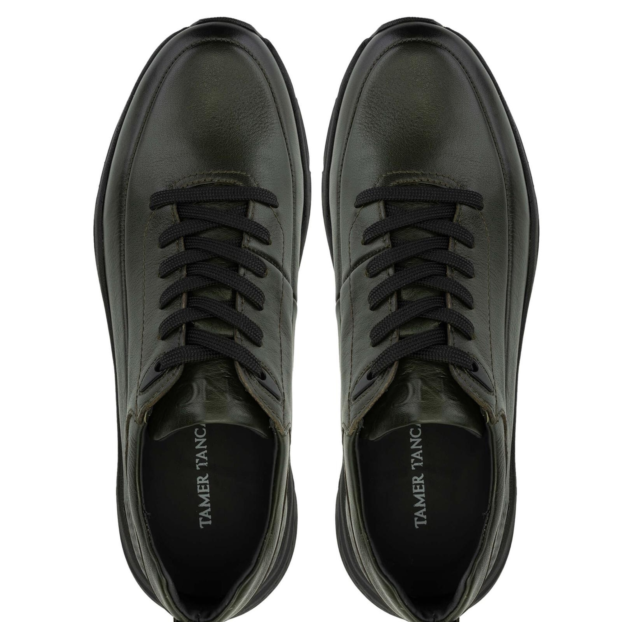 Tamer Tanca Erkek Hakiki Deri Haki Analin Sneakers & Spor Ayakkabı