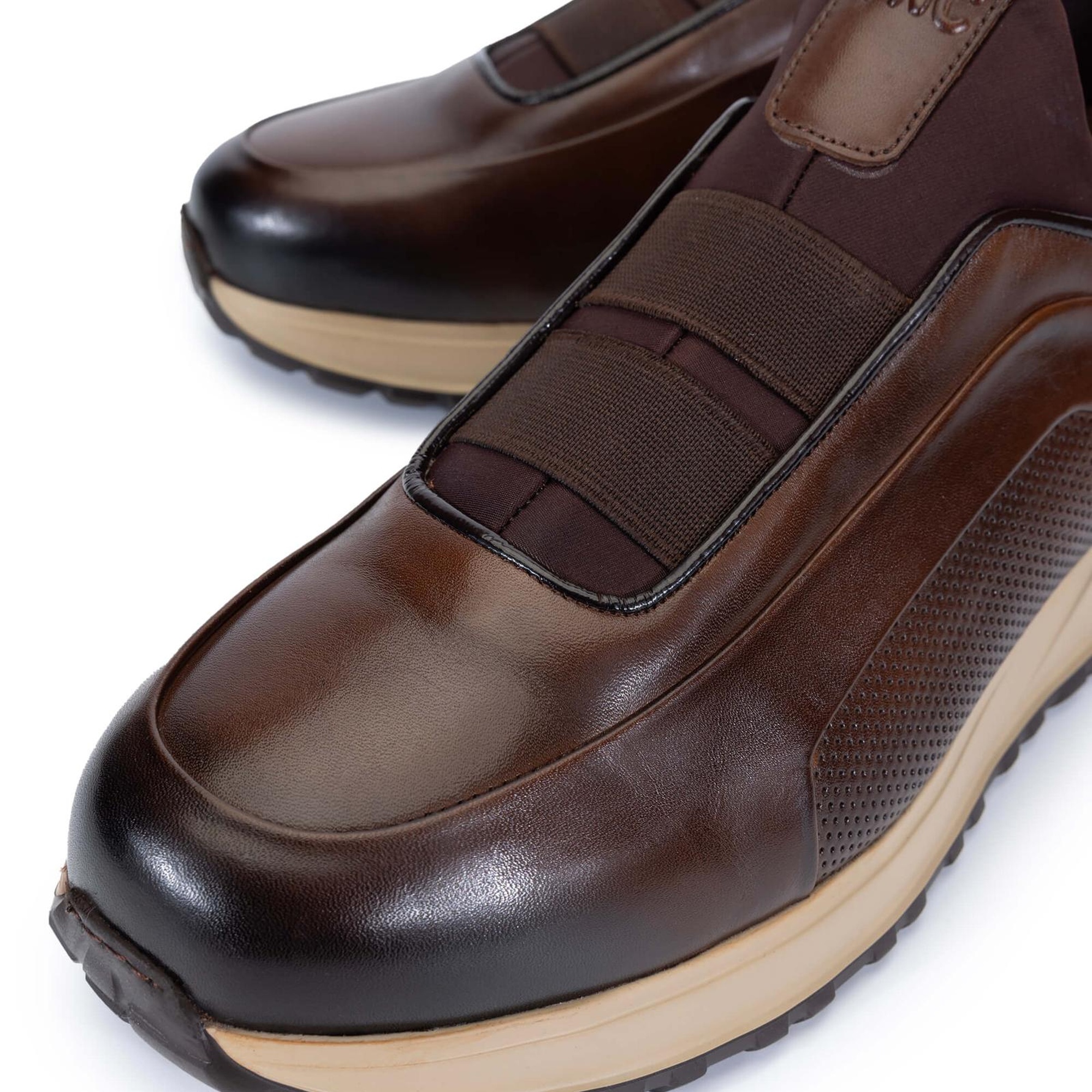 Tamer Tanca Erkek Hakiki Deri Kahverengi Sneakers & Spor Ayakkabı