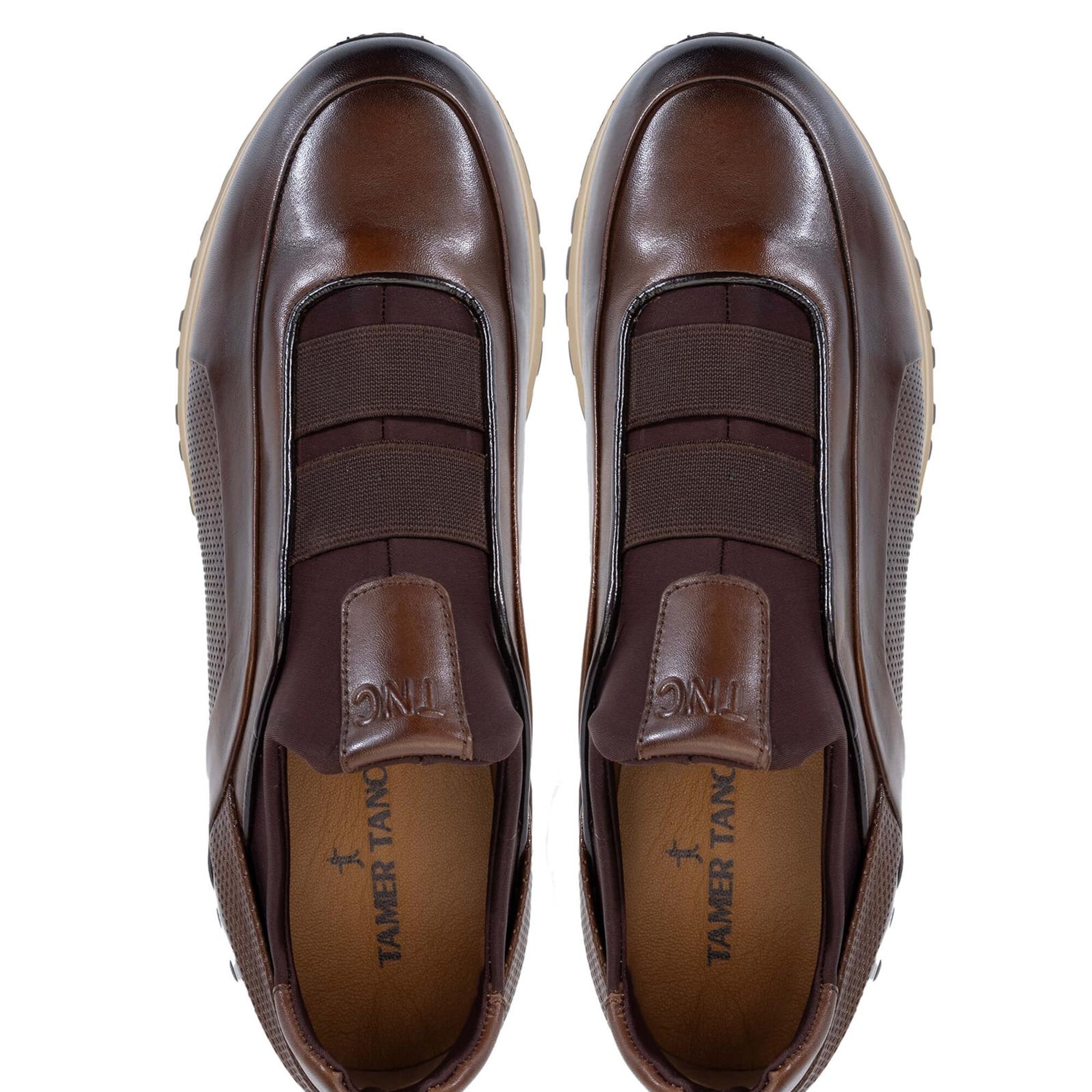 Tamer Tanca Erkek Hakiki Deri Kahverengi Sneakers & Spor Ayakkabı