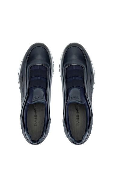  Tamer Tanca Erkek Hakiki Deri Lacivert Sneakers & Spor Ayakkabı Ayakkabı