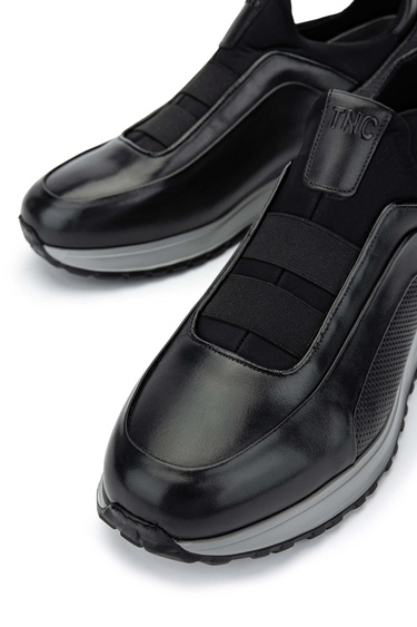  Tamer Tanca Erkek Hakiki Deri Siyah Sneakers & Spor Ayakkabı