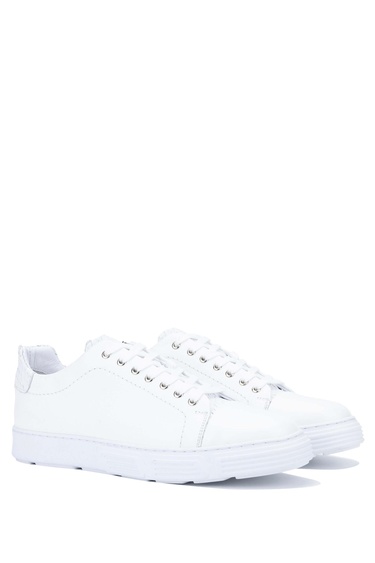  Tamer Tanca Erkek Hakiki Deri Beyaz Sneakers & Spor Ayakkabı