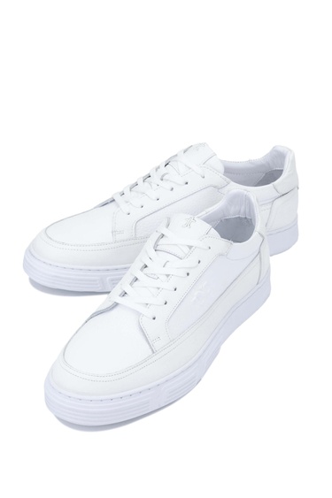 Tamer Tanca Erkek Hakiki Deri Beyaz Sneakers & Spor Ayakkabı