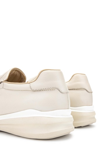  Tamer Tanca Erkek Hakiki Deri Bej Sneakers & Spor Ayakkabı