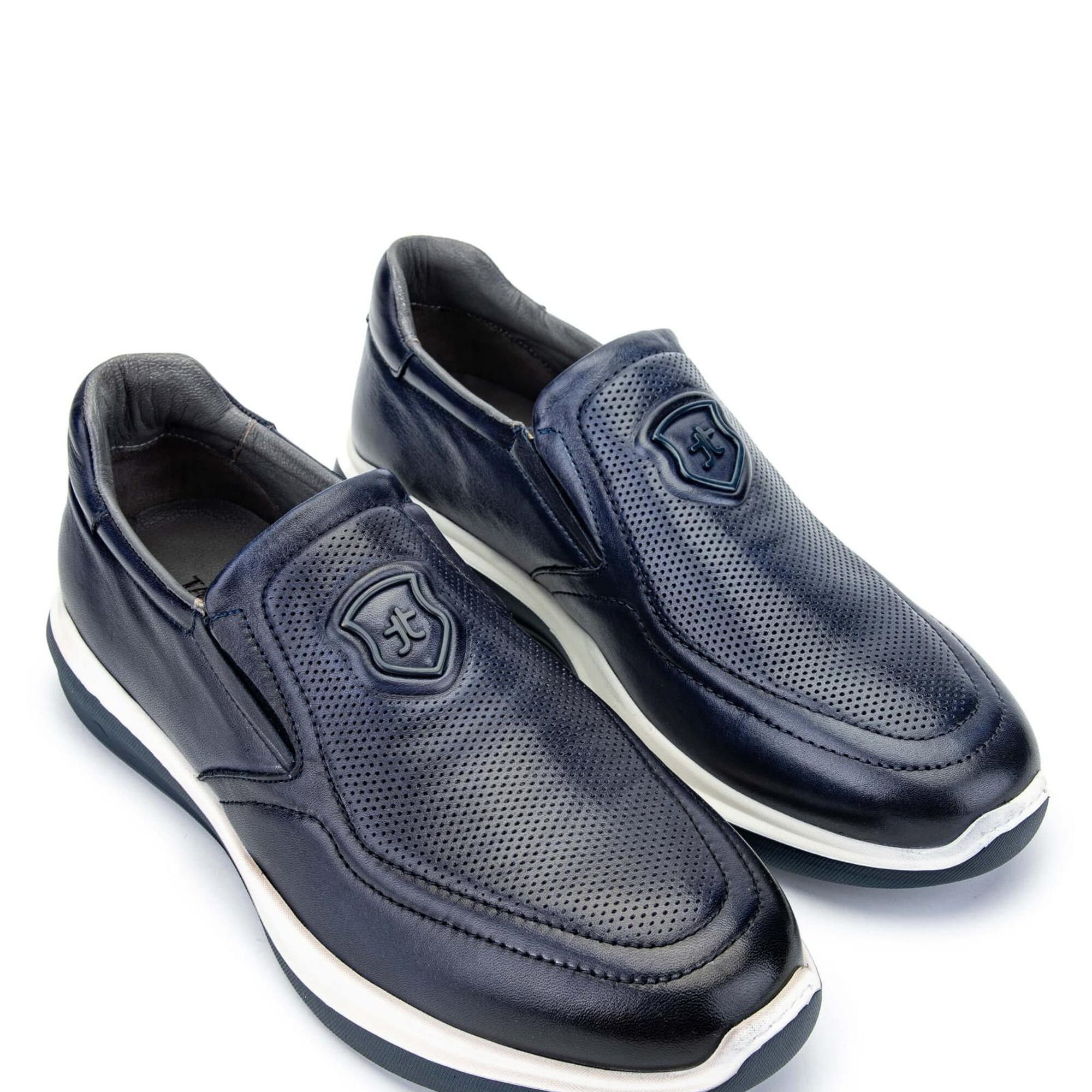 Tamer Tanca Erkek Hakiki Deri Lacivert Sneakers & Spor Ayakkabı