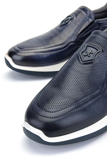  Tamer Tanca Erkek Hakiki Deri Lacivert Sneakers & Spor Ayakkabı