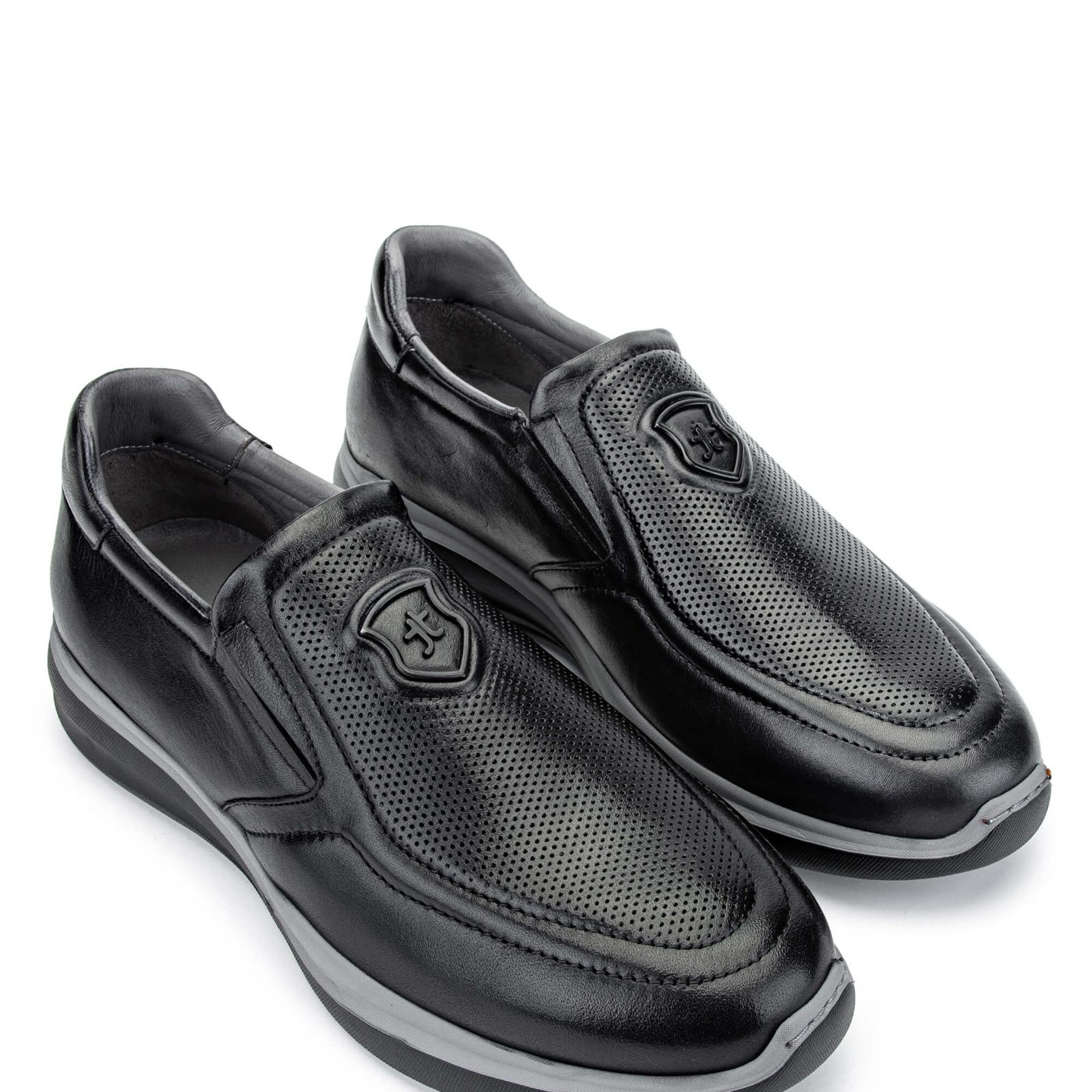 Tamer Tanca Erkek Hakiki Deri Siyah Sneakers & Spor Ayakkabı