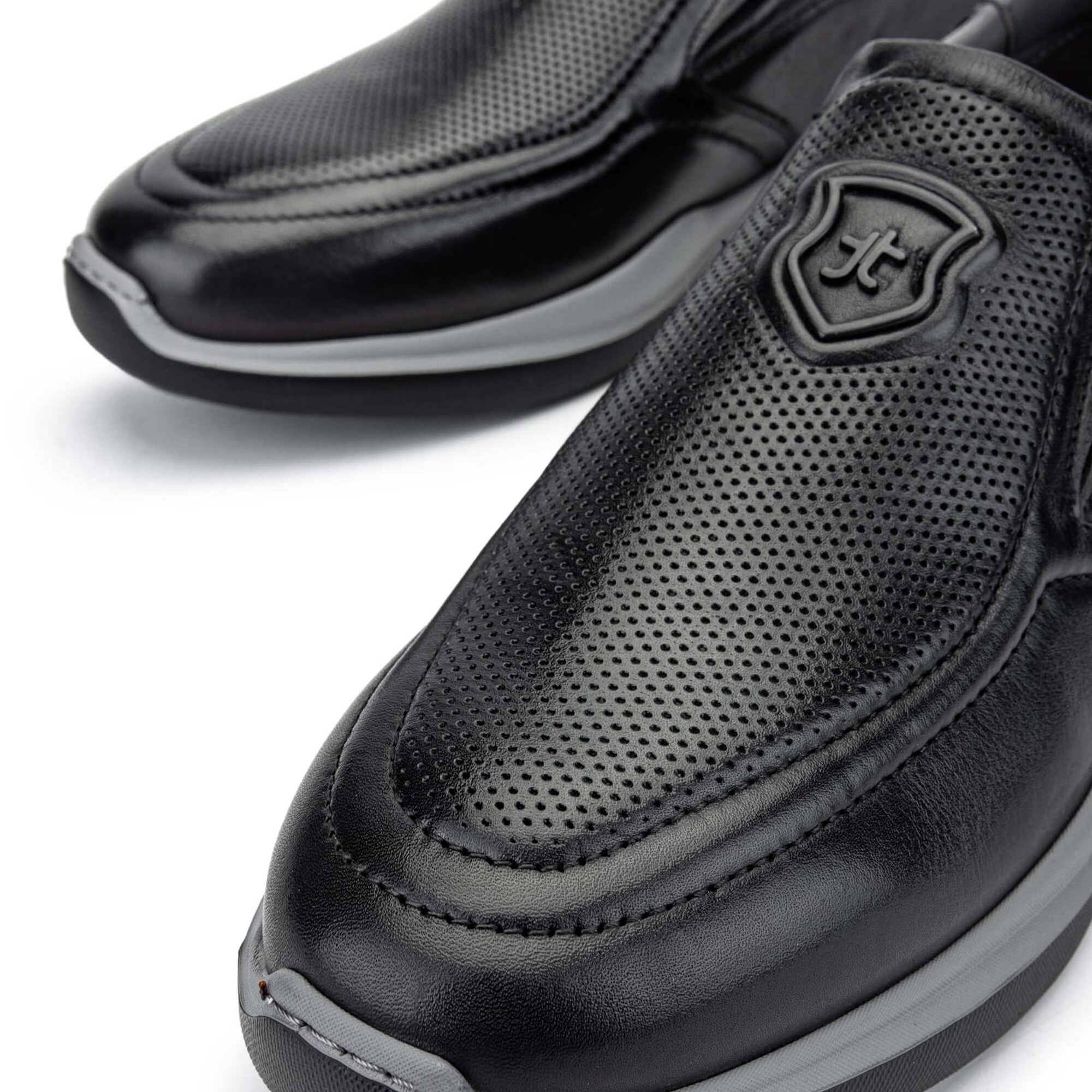 Tamer Tanca Erkek Hakiki Deri Siyah Sneakers & Spor Ayakkabı