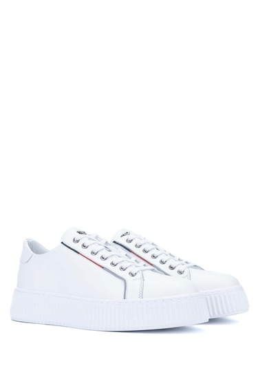  Tamer Tanca Erkek Hakiki Deri Beyaz Sneakers & Spor Ayakkabı