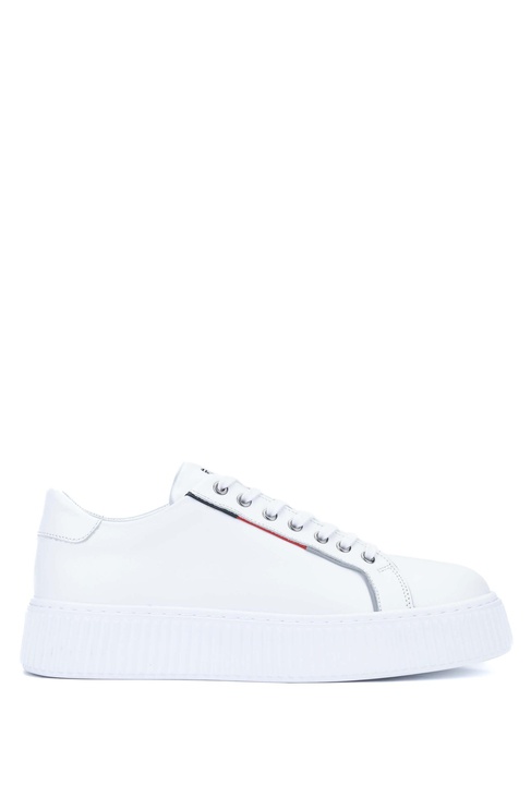  Tamer Tanca Erkek Hakiki Deri Beyaz Sneakers & Spor Ayakkabı