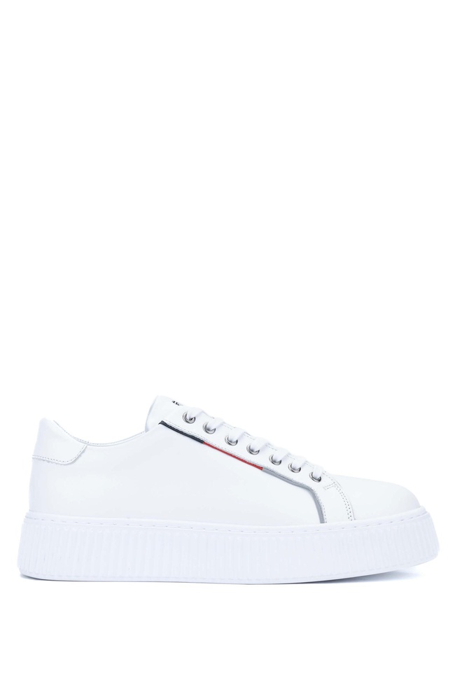  Tamer Tanca Erkek Hakiki Deri Beyaz Sneakers & Spor Ayakkabı