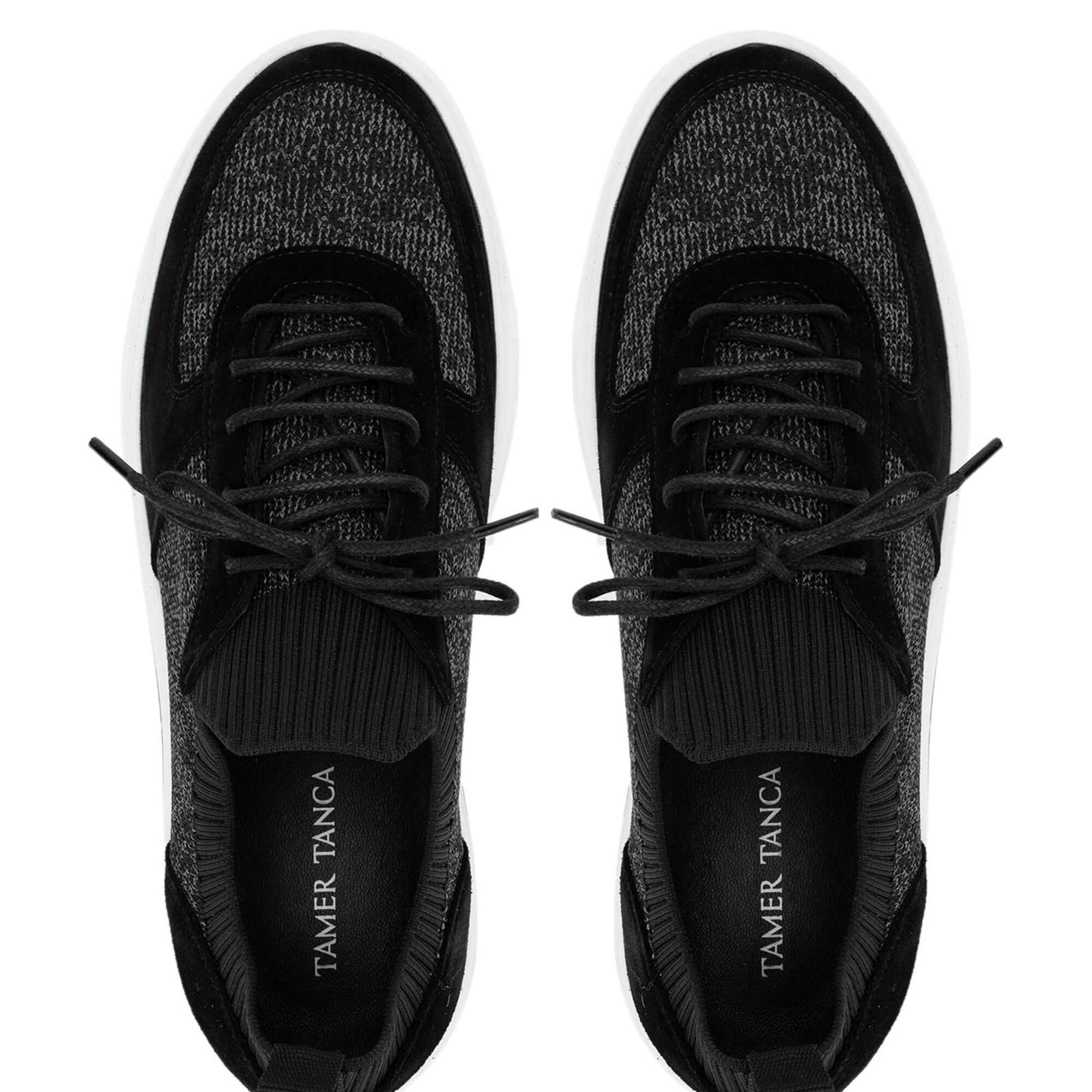 Tamer Tanca Erkek Deri & Tekstil Siyah Sneakers & Spor Ayakkabı