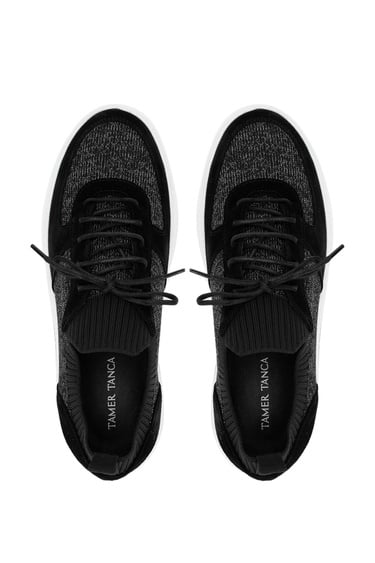  Tamer Tanca Erkek Deri & Tekstil Siyah Sneakers & Spor Ayakkabı