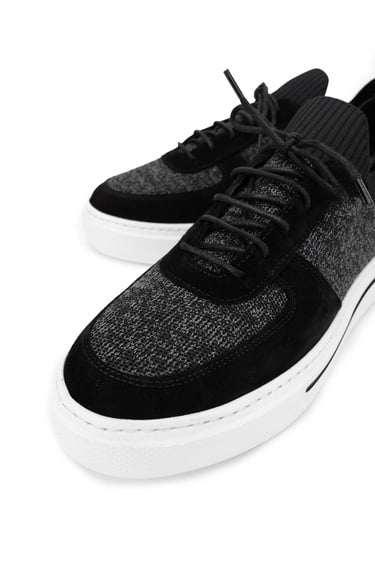  Tamer Tanca Erkek Deri & Tekstil Siyah Sneakers & Spor Ayakkabı