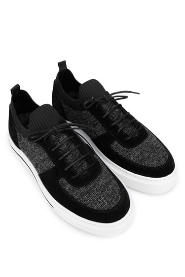  Tamer Tanca Erkek Deri & Tekstil Siyah Sneakers & Spor Ayakkabı