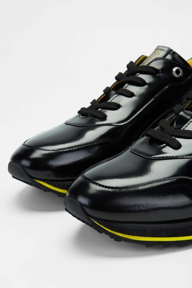  Tamer Tanca Erkek Hakiki Deri Siyah Açma Sneakers & Spor Ayakkabı