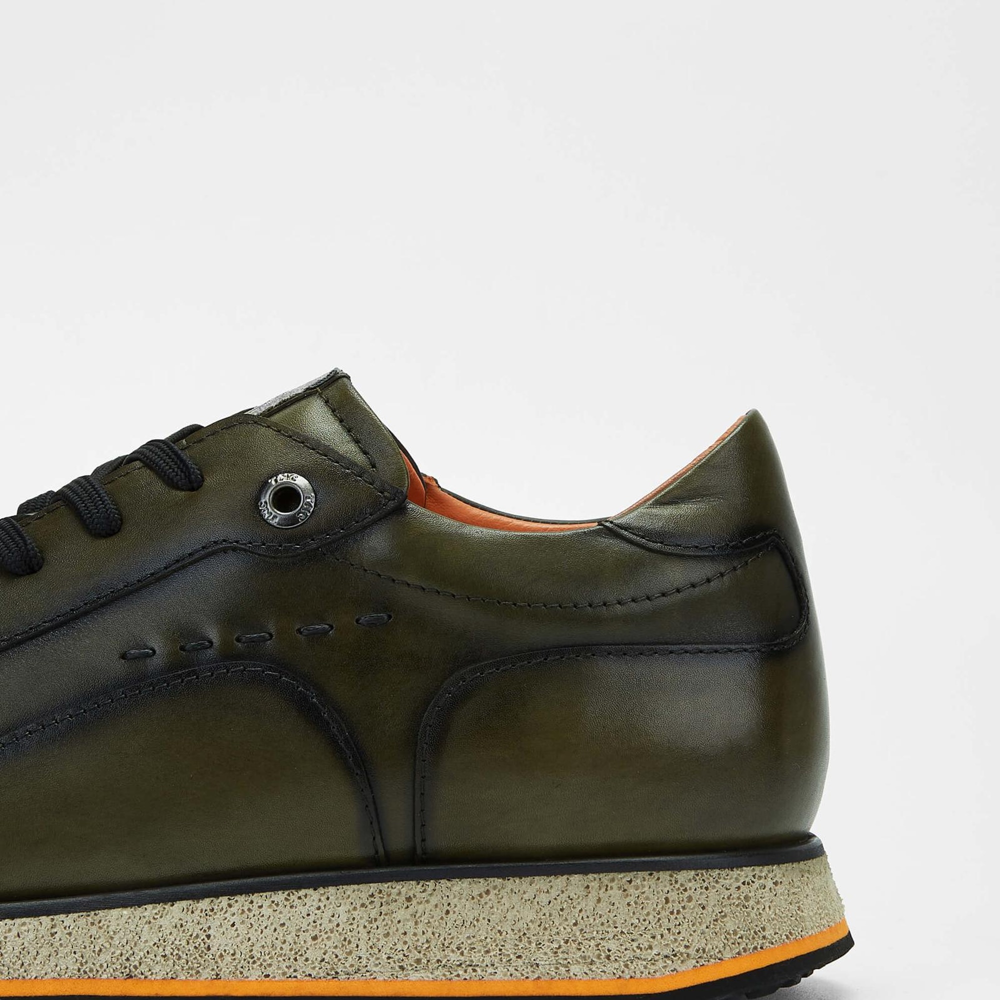 Tamer Tanca Erkek Hakiki Deri Yeşil Sneakers & Spor Ayakkabı