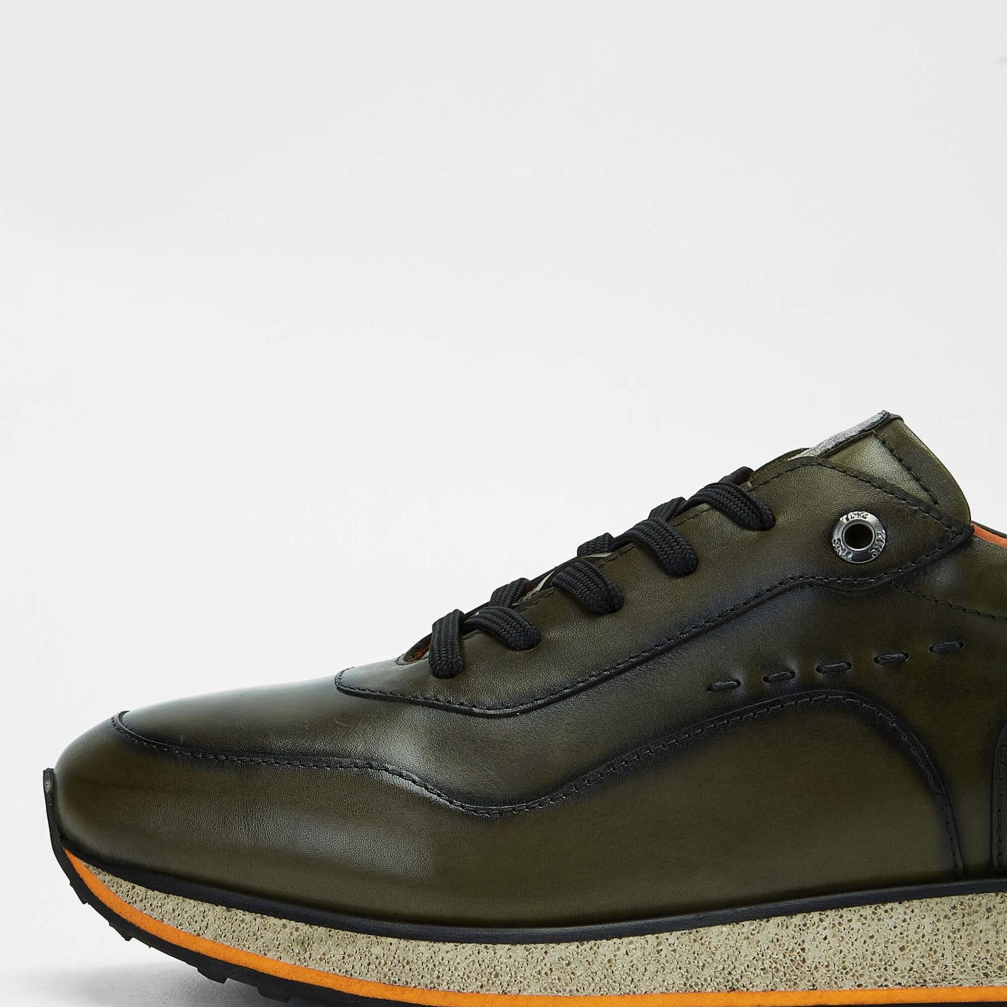 Tamer Tanca Erkek Hakiki Deri Yeşil Sneakers & Spor Ayakkabı