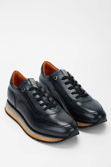  Tamer Tanca Erkek Hakiki Deri Gri Sneakers & Spor Ayakkabı