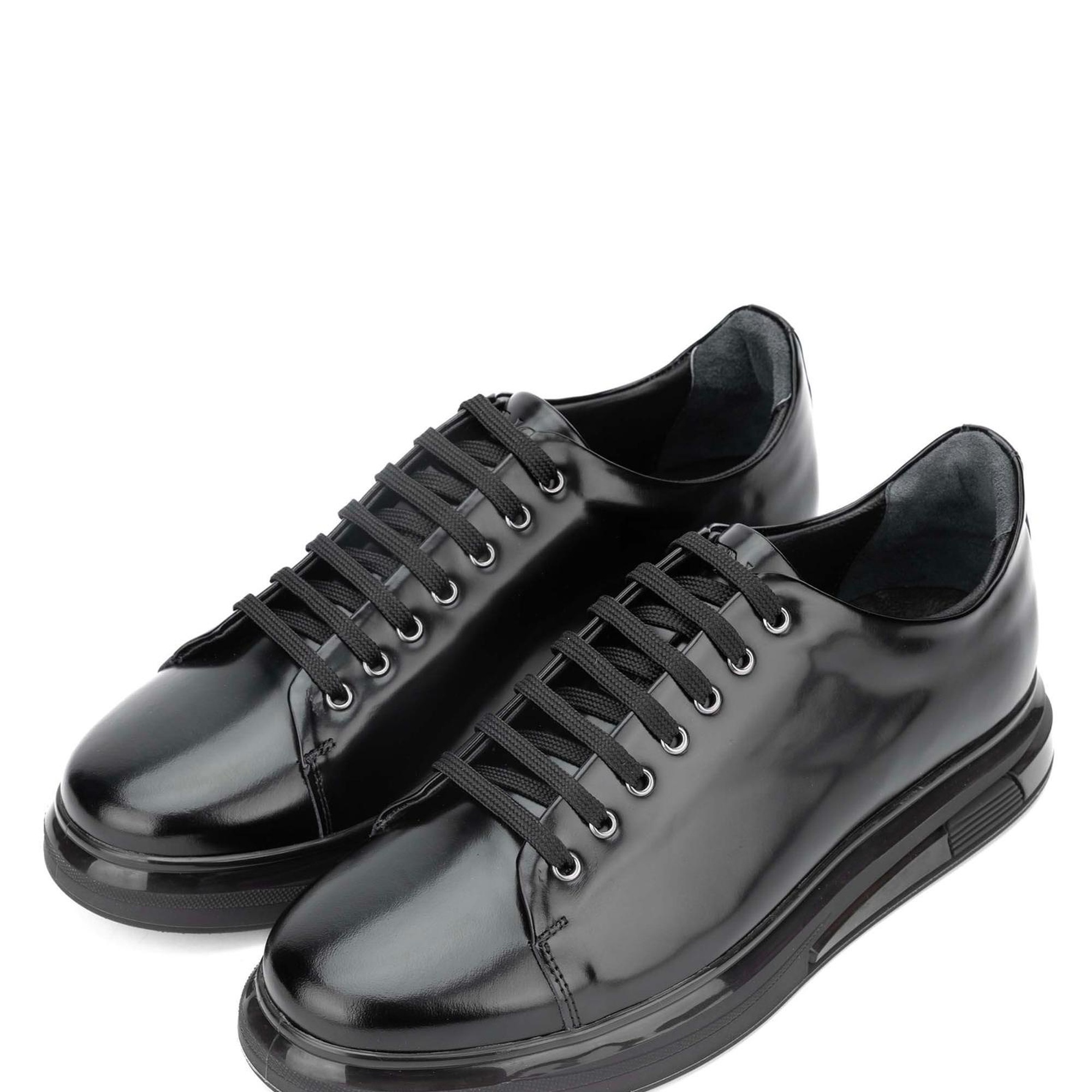 Tamer Tanca Erkek Hakiki Deri Siyah Açma Sneakers & Spor Ayakkabı