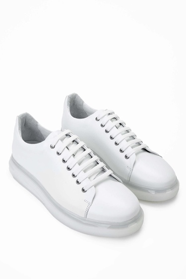  Tamer Tanca Erkek Hakiki Deri Beyaz Sneakers & Spor Ayakkabı