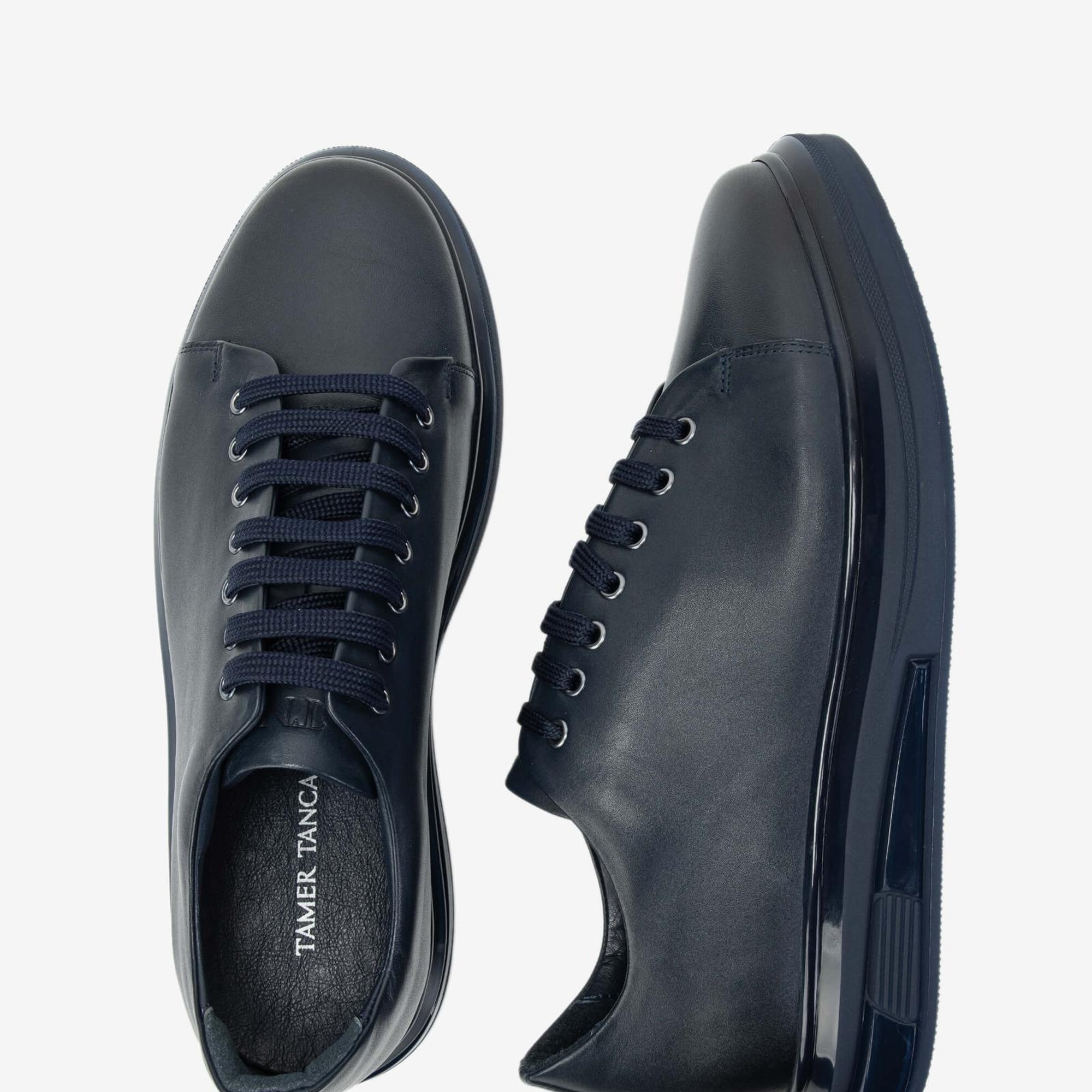 Tamer Tanca Erkek Hakiki Deri Lacivert Sneakers & Spor Ayakkabı
