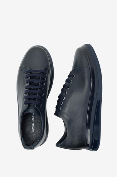  Tamer Tanca Erkek Hakiki Deri Lacivert Sneakers & Spor Ayakkabı