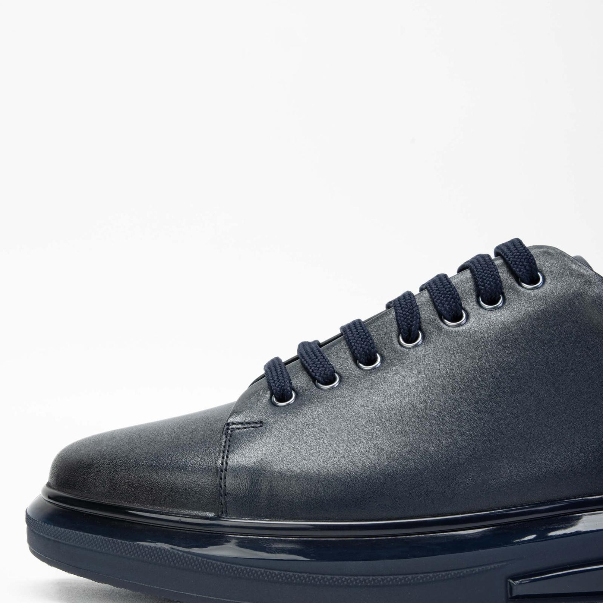 Tamer Tanca Erkek Hakiki Deri Lacivert Sneakers & Spor Ayakkabı