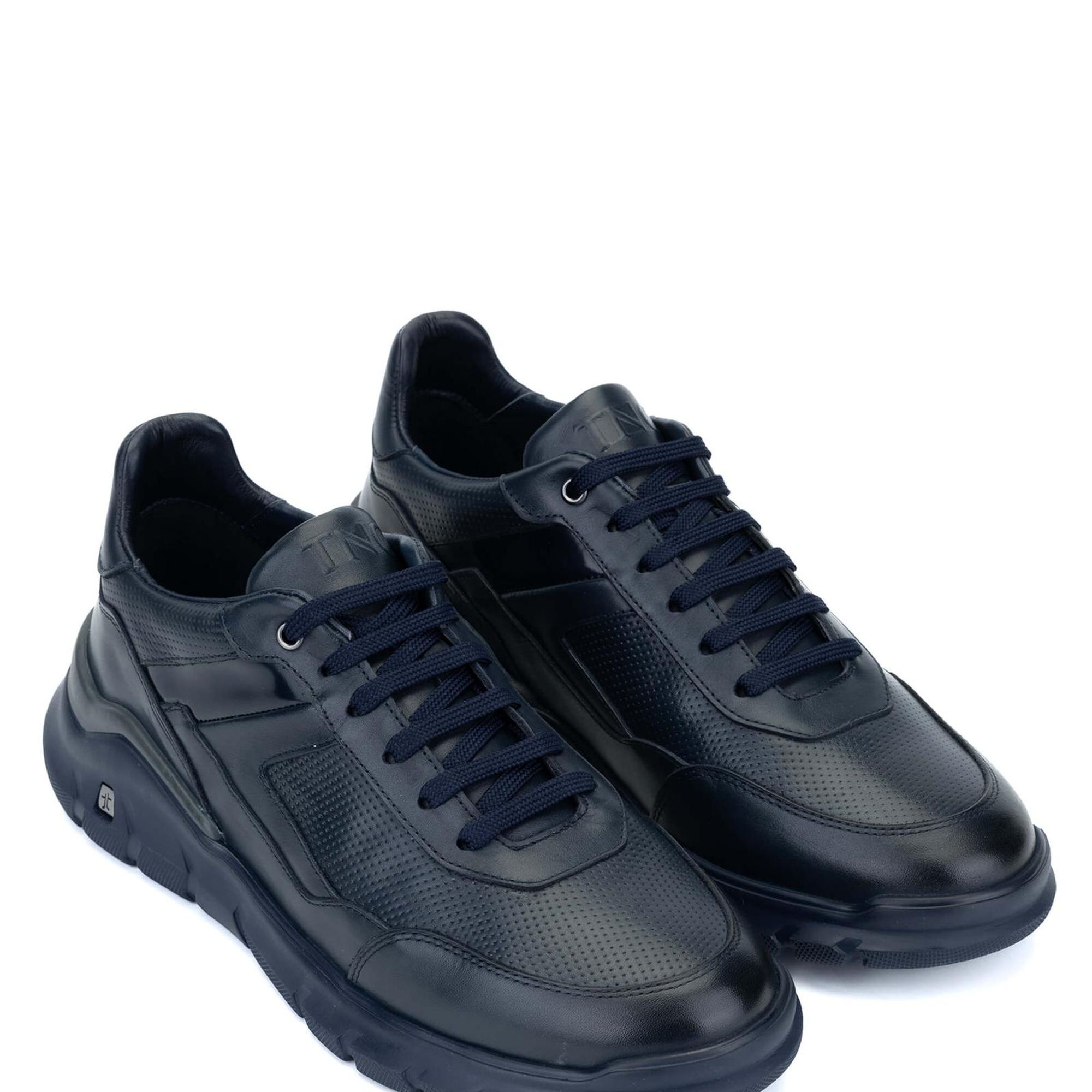 Tamer Tanca Erkek Hakiki Deri Lacivert Sneakers & Spor Ayakkabı