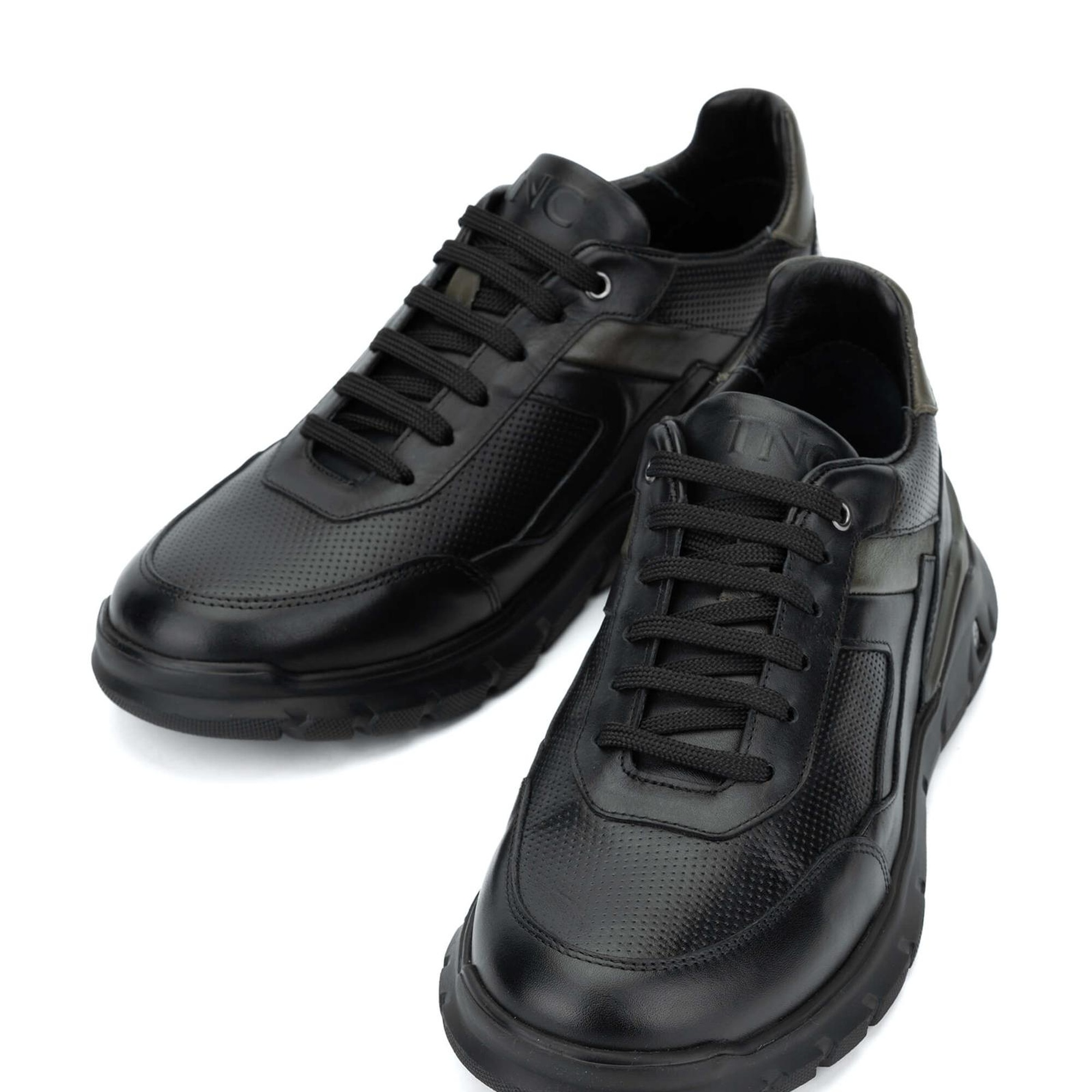 Tamer Tanca Erkek Hakiki Deri Siyah Sneakers & Spor Ayakkabı